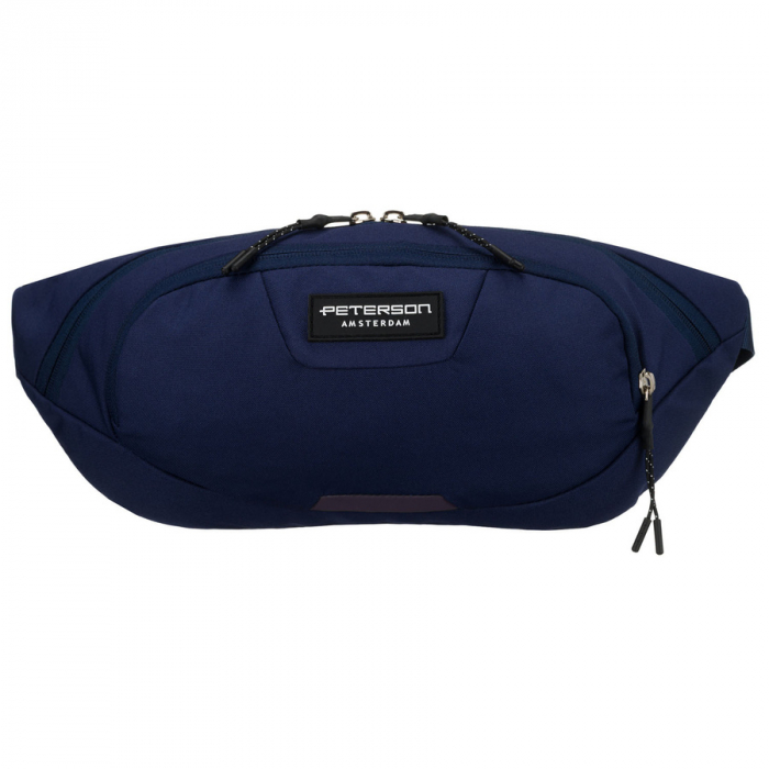 Geantă sport tip borseta din poliester bleumarin cu închidere cu fermoar - Peterson PTR-PTN SWY-01-8443 NAVY [4]