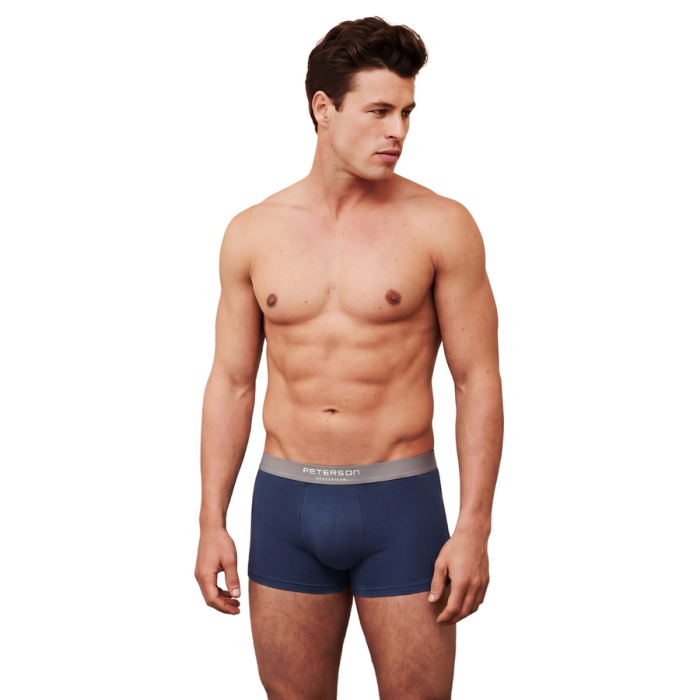 Set boxer bărbătesc din bumbac, mărime M, negru, bleumarin - Peterson PTR-PTN MY-3-B01M-BL-NV [5]