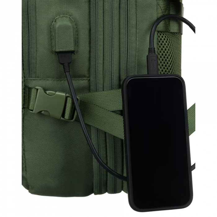 Rucsac de călătorie verde cu spațiu pentru laptop și port USB - Peterson PTR-PTN 24421-5111 GREEN [22]