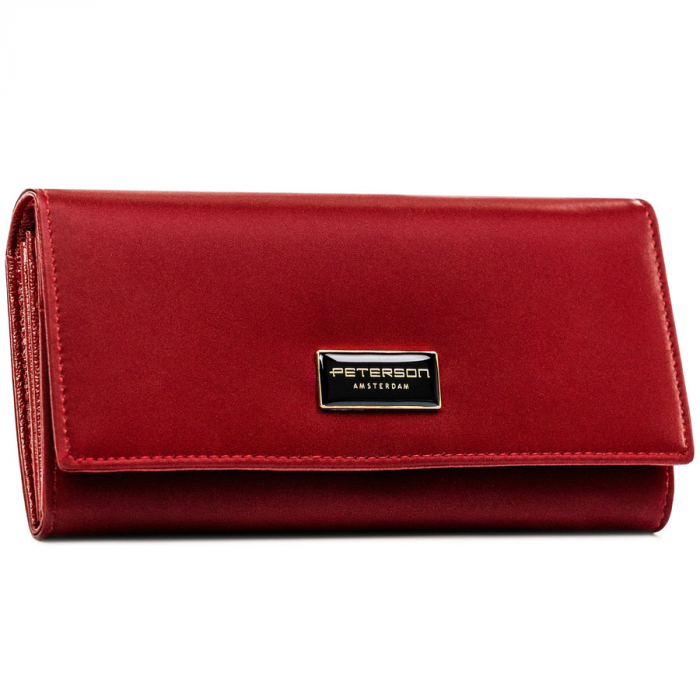 Portofel din piele pentru femei Peterson PTR-PTN PS122-HNL RED [2]