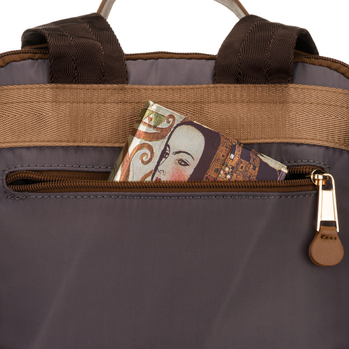 Rucsac gri pentru femei cu bretele reglabile și închidere cu fermoar - Peterson PTR-PTN JN-09-0085 GRAY [15]
