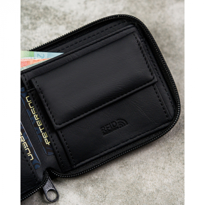 Portofel din piele pentru barbati Peterson PTR-PTN EH-01Z BLACK [8]
