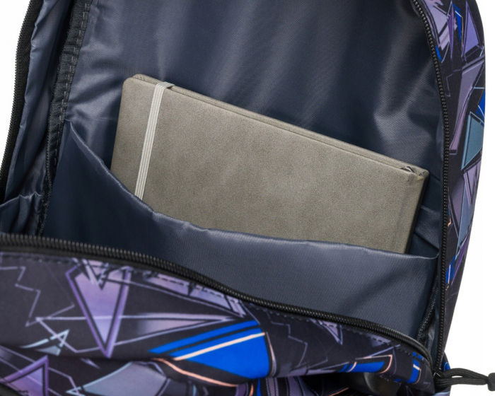 Rucsac de școală mare, multicolor, din poliester, cu port USB - Peterson PTR-PTN 77711-6654 PRT-6 [10]