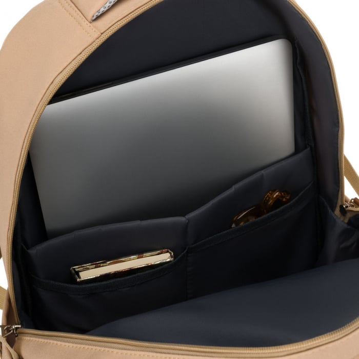Rucsac școlar bej din poliester cu compartiment pentru laptop și închidere cu fermoar - Peterson PTR-PTN BHX-01-9273 Beig [11]