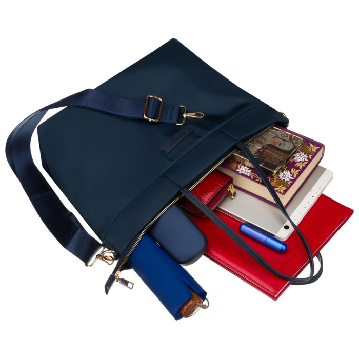 Geantă shopper bleumarin pentru femei cu închidere magnetică - Peterson PTR-PTN JN-10-0108 NAVY [18]