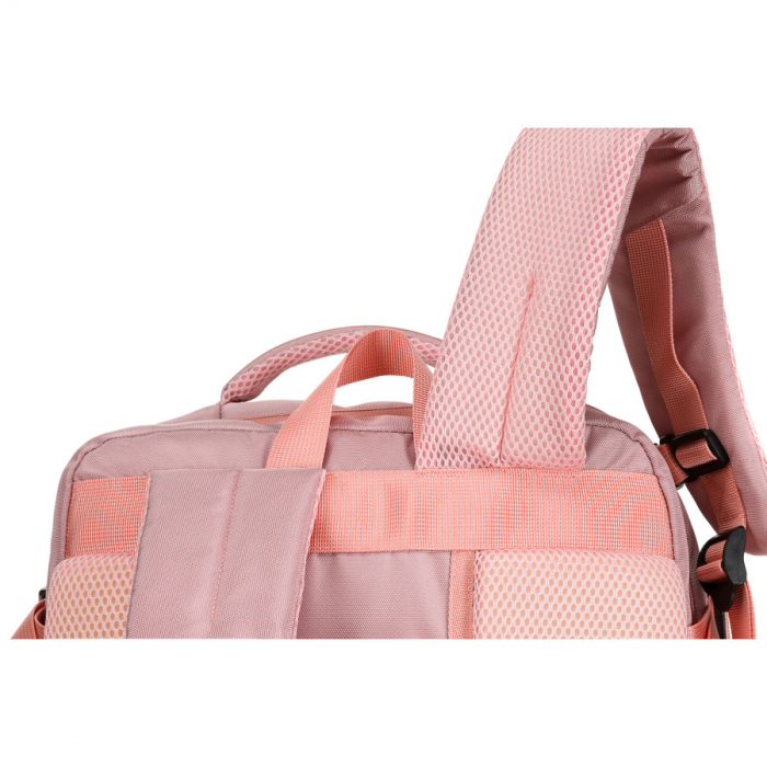 Rucsac cu spațiu pentru laptop roz, suspendat pe bretele reglabile - Peterson PTR-PTN 24403-6942 PINK [10]