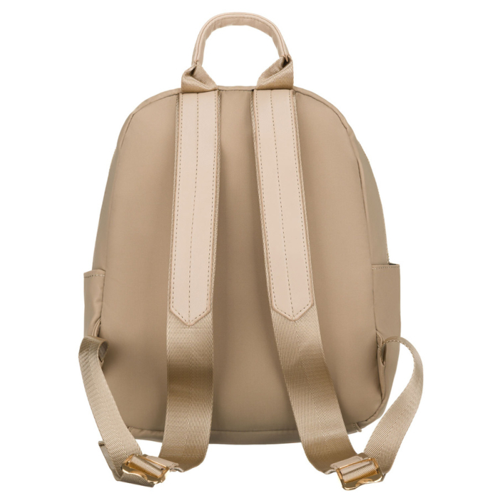 Rucsac bej pentru femei din nailon și piele ecologică cu fermoar - Peterson PTR-PTN JN-17-0405 BEIGE [9]