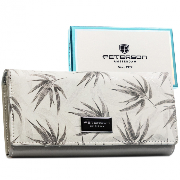 Portofel dama din piele naturala Peterson PTR-PTN PX24-1-NPK WHITE [1]
