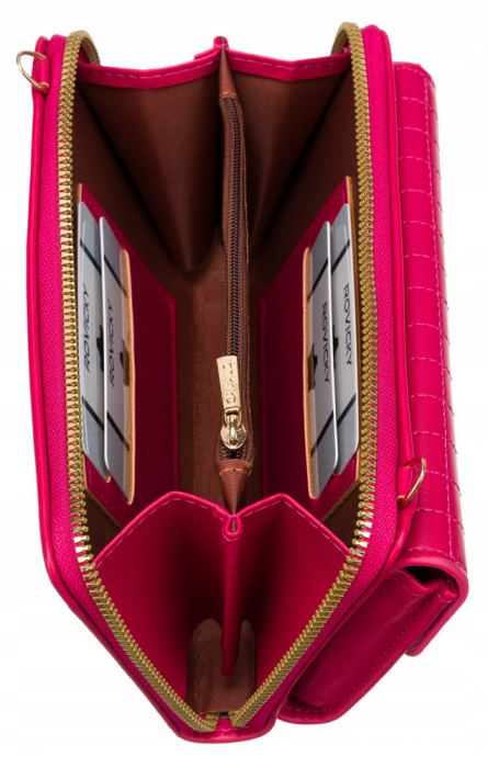 Mini portofel elegant cu o curea lunga, detasabila - 4U Cavaldi PTR-M-17-1453 MAGENTA [6]