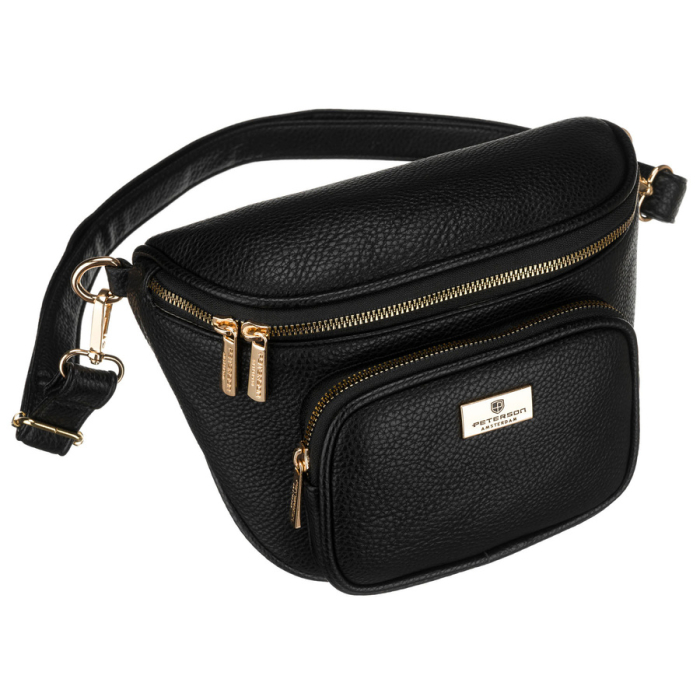 Geantă elegantă de damă din piele ecologică de culoare neagră - Peterson PTR-PTN MIS-05-5043 BLAC [1]