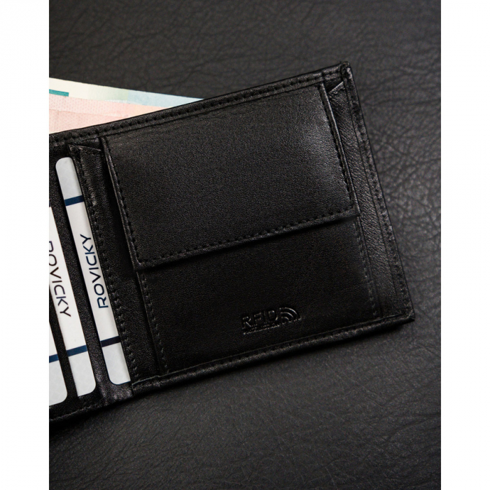 Portofel din piele naturala pentru barbati Ronaldo PTR-RM-01-BDF-BL BLACK [8]