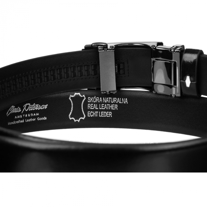 Curea din piele naturala pentru barbati Peterson PTR-PTN A017 BLACK [5]