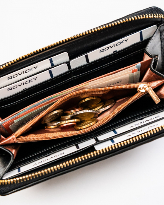 Portofel dama din piele Rovicky PTR-R-PFF-01-6090 BL [9]
