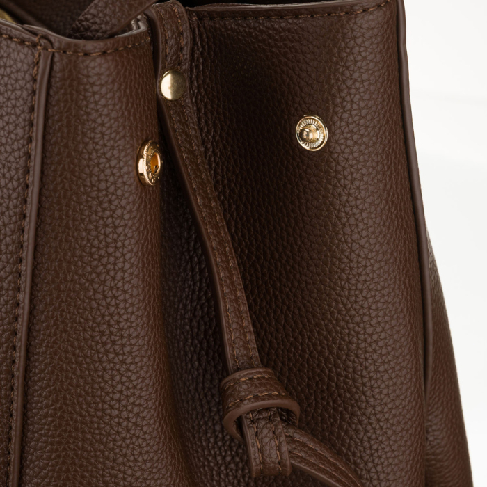 Geantă de damă maro, din piele ecologică, cu husă practică inclusă - Peterson PTR-PTN TOR-ALE-26 BRWON [9]