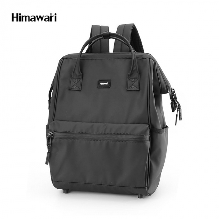 Rucsac negru din nylon impermeabil echipat cu un port USB - Himavari PTR-1884-05 [2]
