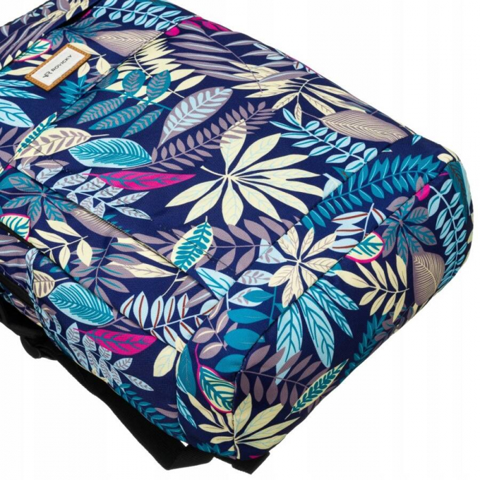 Rucsac clasic de damă din poliester cu model de plante - Rovicky PTR-R-PST-9251 01 [9]