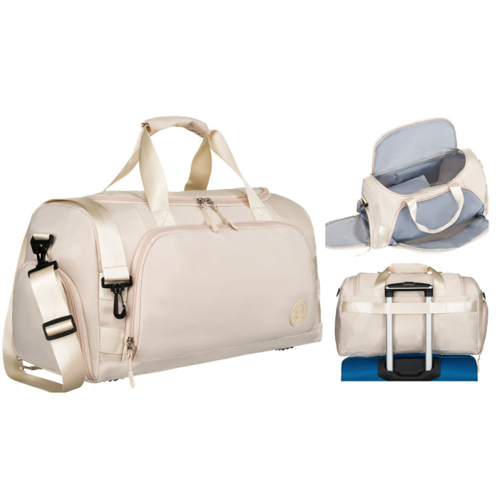Geantă de călătorie sau de sală bej din poliester - Peterson PTR-PTN 24427-8328 BEIGE [2]