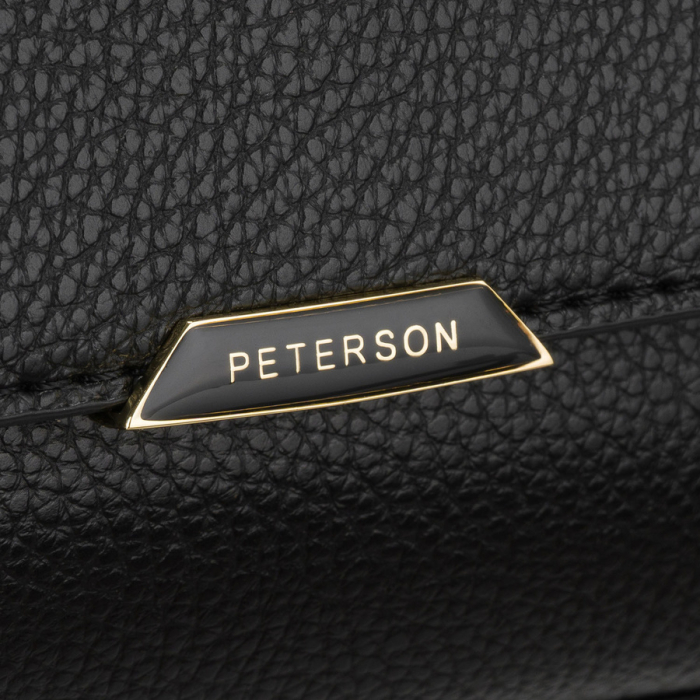 Geantă mică de damă neagră crossbody din piele ecologică - Peterson PTR-PTN MX01-F-7670 [9]