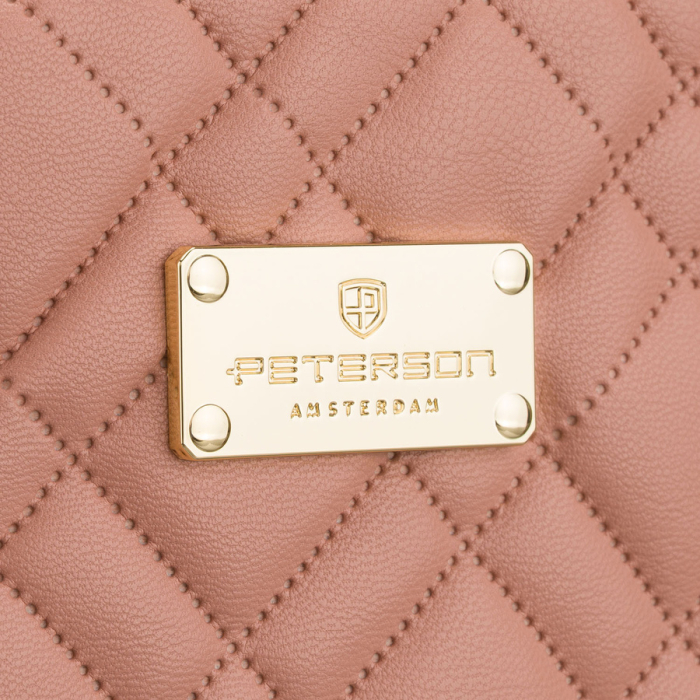 Geantă cosmetică roz, din material sintetic matlasat, cu închidere cu fermoar - Peterson PTR-PTN KOS-DA-11-3231 P [6]