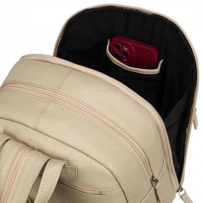Rucsac din piele naturala urban pentru femei bej - Rovicky PTR-RV-2629-FTS-3004 BEI [6]