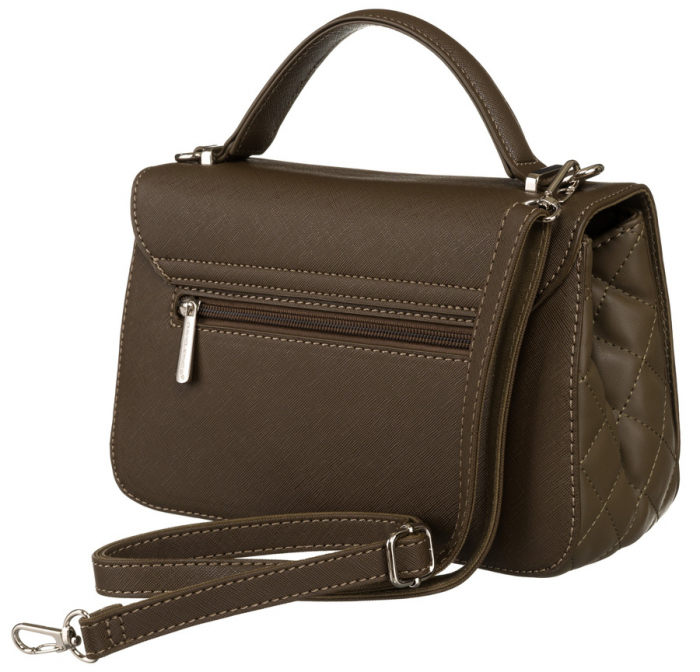 Geantă messenger elegantă kaki cu închidere pivotantă - David Jones PTR-6835-1 KHAKI [3]