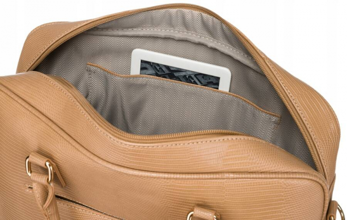 Geanta business din piele ecologica cu model care imita pielea de sarpe - Peterson PTR-PTN 1294-9671 BE [7]