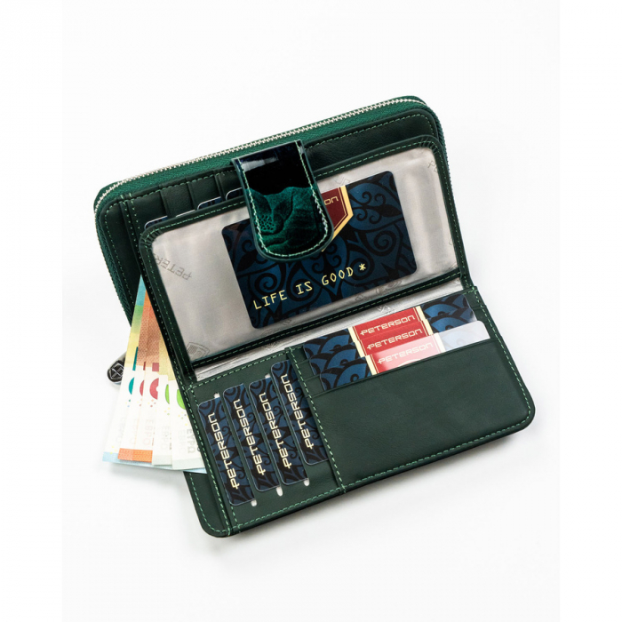 Portofel dama din piele naturala Peterson PTR-PTN PS116-FDS GREEN [8]