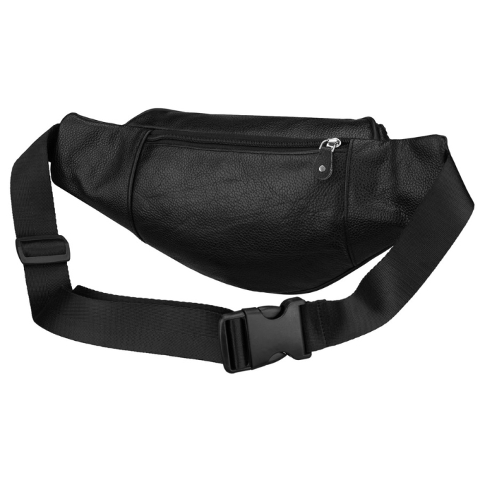 Geantă bărbătească din piele neagră cu închidere cu fermoar, compartiment unic - Rovicky PTR-R-3011-CLB-1807 BLAC [4]