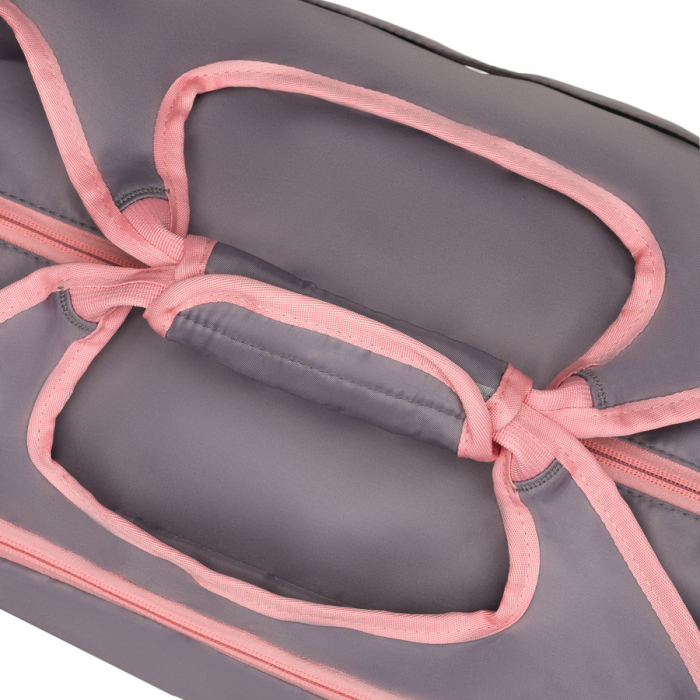 Geantă de călătorie spațioasă, gri-roz, pentru weekend, cu compartiment termic pentru încălțăminte - Peterson PTR-PTN 24480 GRAY-PINK [7]