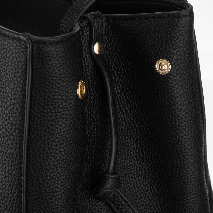 Geantă de damă neagră tip shopper din piele ecologică cu husă practică inclusă - Peterson PTR-PTN TOR-ALE-26 BLACK [9]