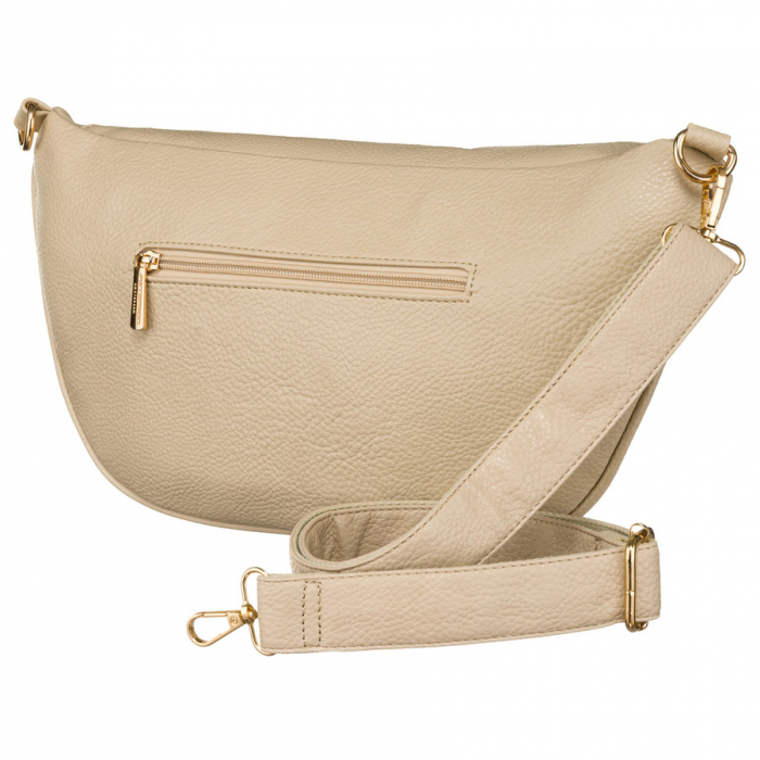 Borsetă de damă spațioasă, mare, bej, din piele ecologică, tip geantă de umăr sau crossbody, Peterson PTR-PTN SSY-3-F19 D.BEIG [5]