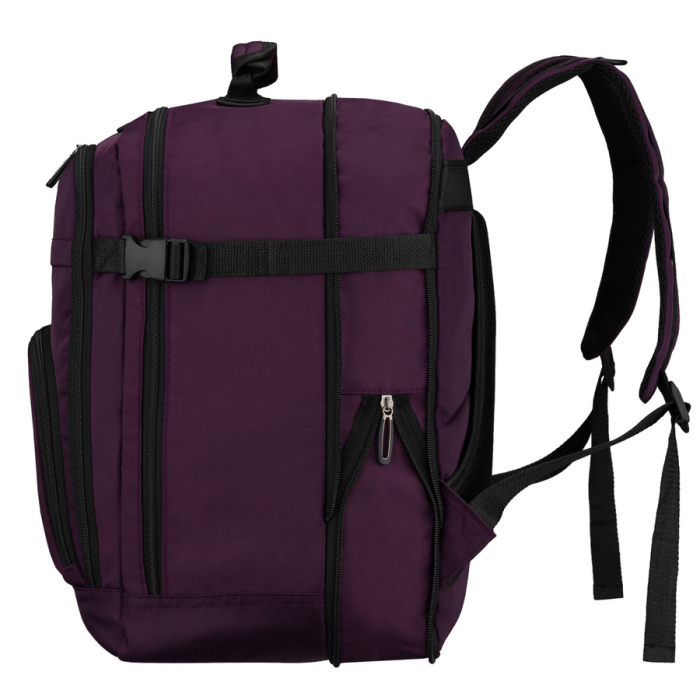 Rucsac de cabină violet, din poliester, cu două compartimente și fermoar - Peterson Weekender [5]