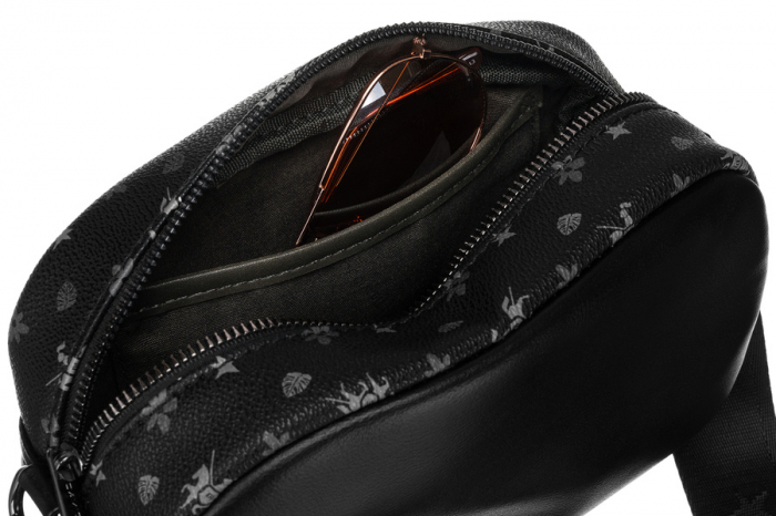 Geanta messenger de dama mica din piele ecologica - David Jones PTR-6875-1 BL [6]