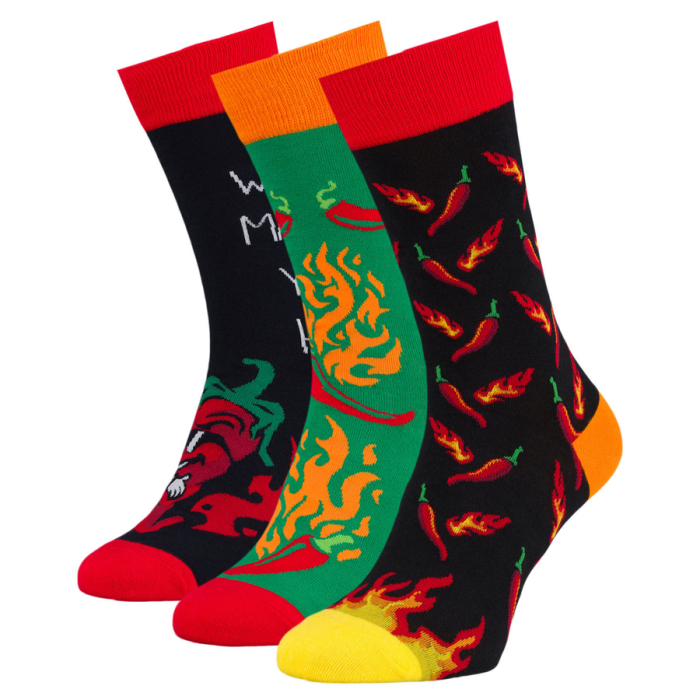 Set de șosete bărbătești în mărimile 38-44 cu model cu chili - Peterson PTR-PTN SML-S3W-CH-38-44 [5]