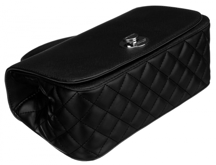 Geantă neagră elegantă, cu laterale matlasate - David Jones PTR-6835-1 BL [4]