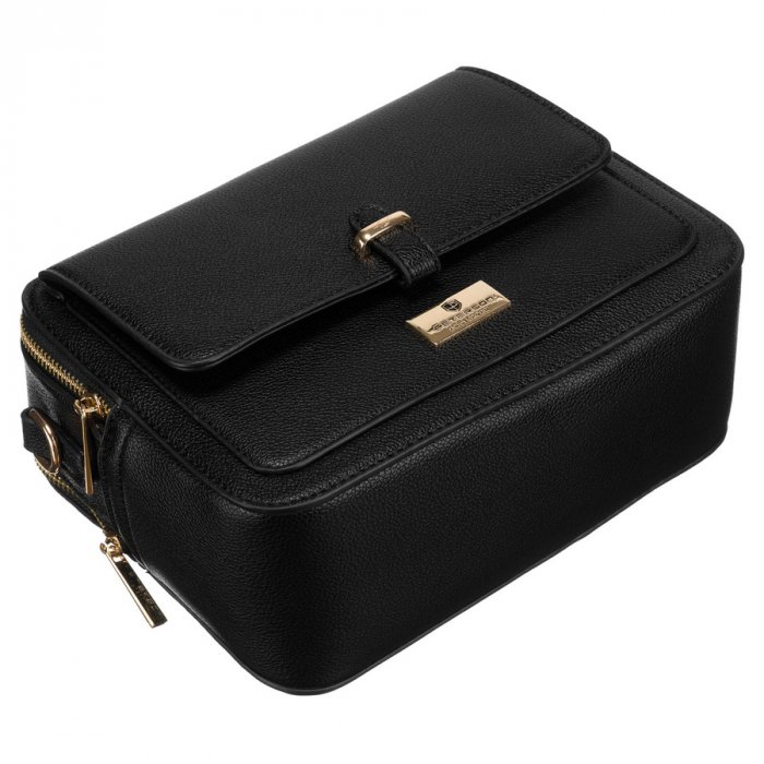 Geantă de damă neagră, urbană, din piele ecologică - Peterson PTR-PTN TOR-ALE-21 BLACK [12]