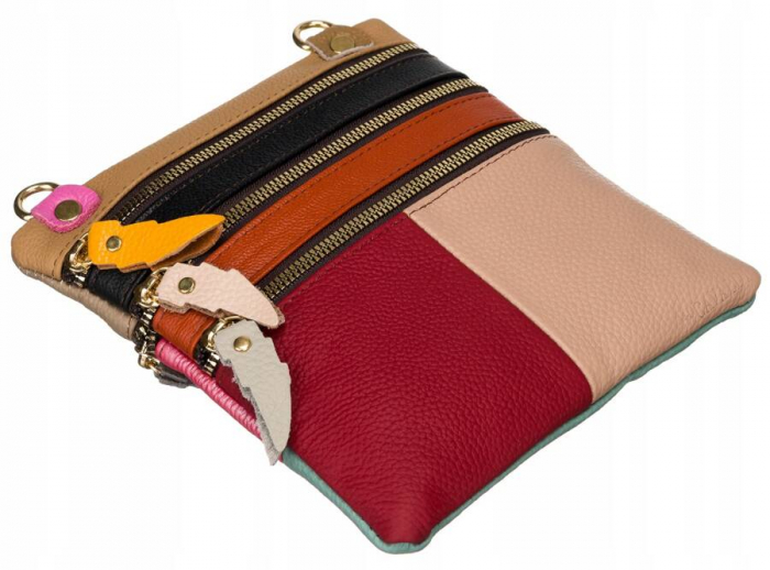Geanta de dama patchwork din piele naturala PTR-1718-SKL-6922 MULTI [7]