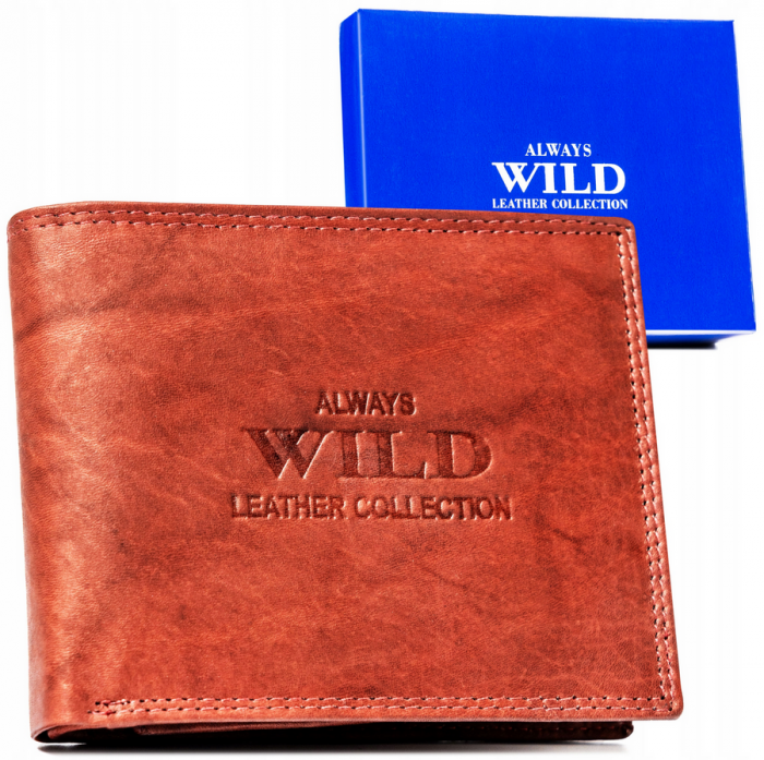 Portofel barbati din piele naturala Always Wild PTR-AW-N6-MAL-0394 R.BRO [13]