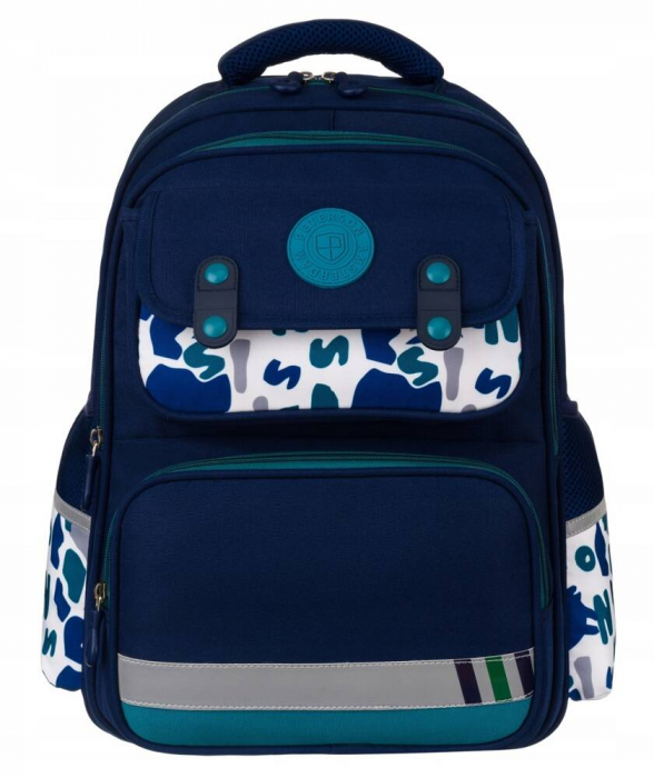 Rucsac de școală bleumarin cu spațiu pentru laptop - Peterson PTR-PTN PS2-6067 BLUE-GR [2]