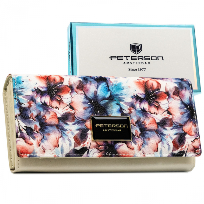 Portofel din piele pentru femei Peterson PTR-PTN PX22-PF2 BLUE [1]