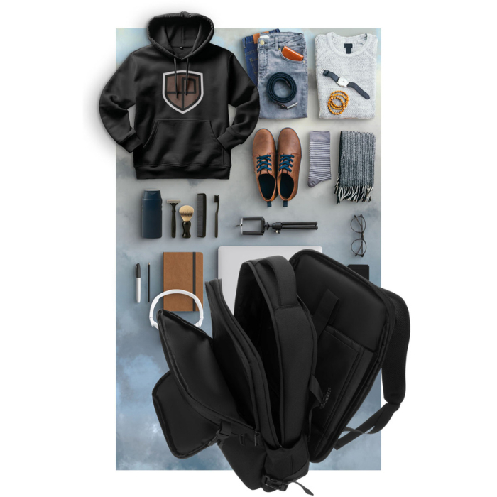 Rucsac de călătorie negru din poliester cu spațiu pentru laptop - Peterson PTR-PTN HY241-6867 BLACK [12]