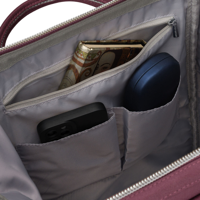 Rucsac mov pentru femei din poliester, cu spațiu pentru laptop și port USB - Peterson PTR-PTN BETA PURPLE [7]