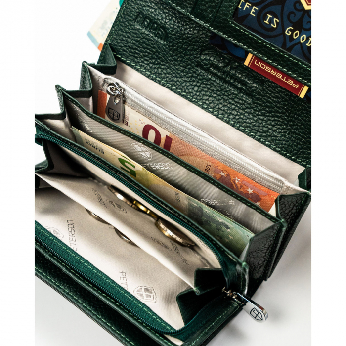 Portofel dama din piele naturala Peterson PTR-PTN PS112-FDS GREEN [10]