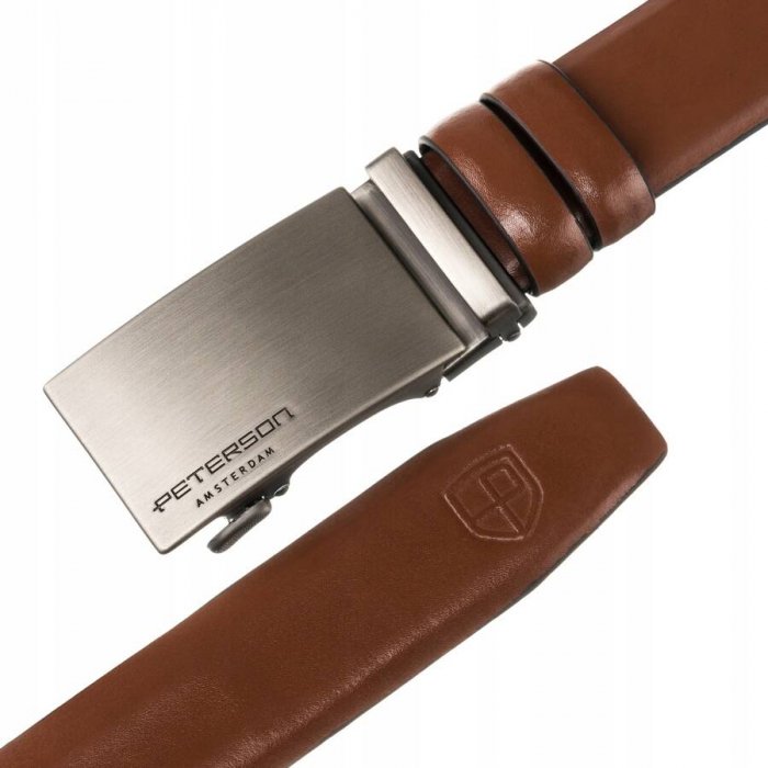 Curea pentru barbati din piele naturala Peterson PTR-PTN A005-85 BRO [3]