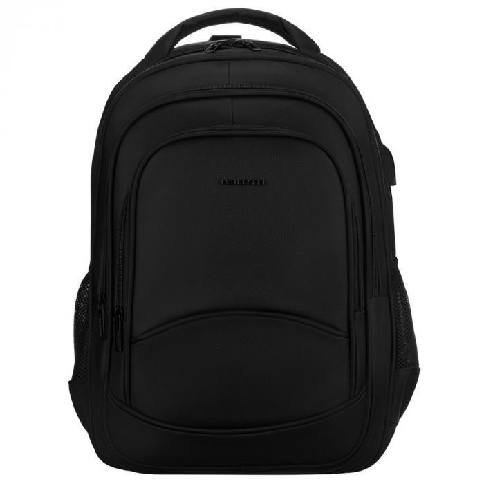 Rucsac școlar negru din poliester cu port USB - Peterson PTR-PTN BHX-03-7086 Bl [3]