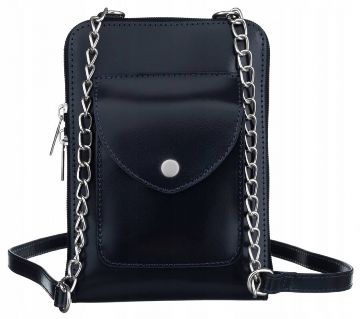 Mini geanta de dama din piele naturala PTR-4822-SB-4684 NAV [2]