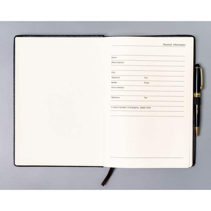 Caiet negru B5 cu linii imprimate - Peterson PTR-PTN NOT-6-LN-Q1 BLAC [5]