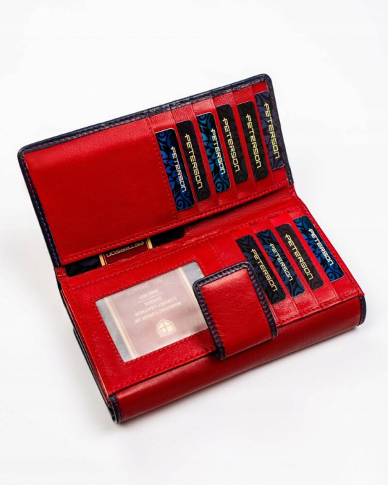 Portofel dama din piele naturala Peterson PTR-PTN KA-24-9528 RED/N [5]