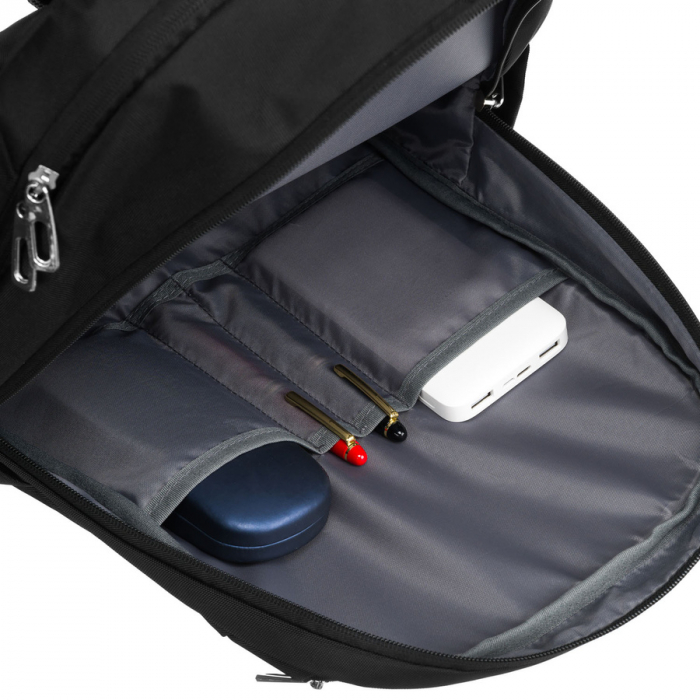 Rucsac urban, încăpător, din nailon negru, cu compartiment pentru laptop - Peterson PTR-PTN 24400-6904 BLACK [9]