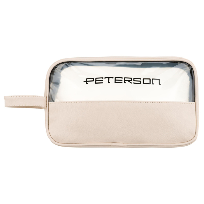Geantă cosmetică bej din material sintetic cu panou transparent - Peterson PTR-PTN KOS-DA-21 CREAMY [2]